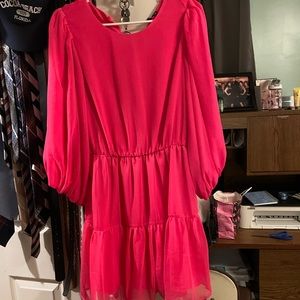 Cute fun sassy Pink mini dress. Never worn runs a little big. Super cute